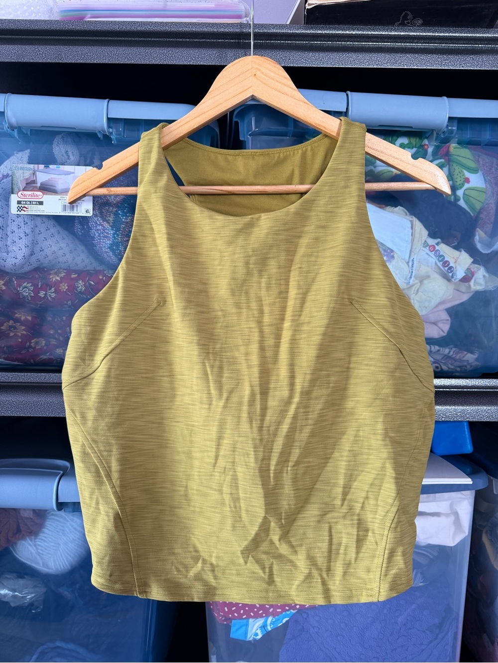 Lululemon Wunder Train Women’s Sleeveless Crop Tank Top - Mustard Size 20